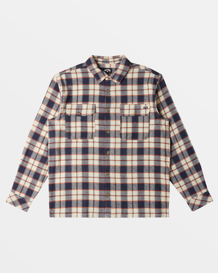 Billabong Offshore Long Sleeve Flannel Shirt - DUSTY NAVY - Sun Diego Boardshop