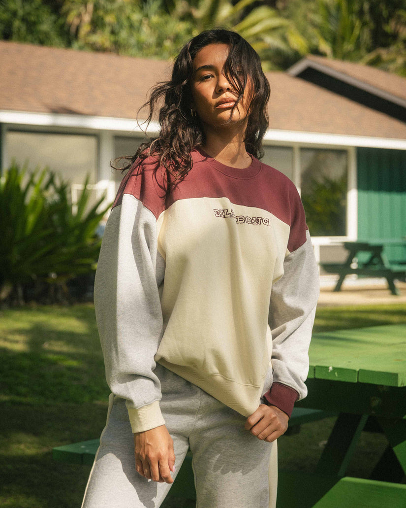 Billabong Get It Kendal Crewneck Sweatshirt - Pin