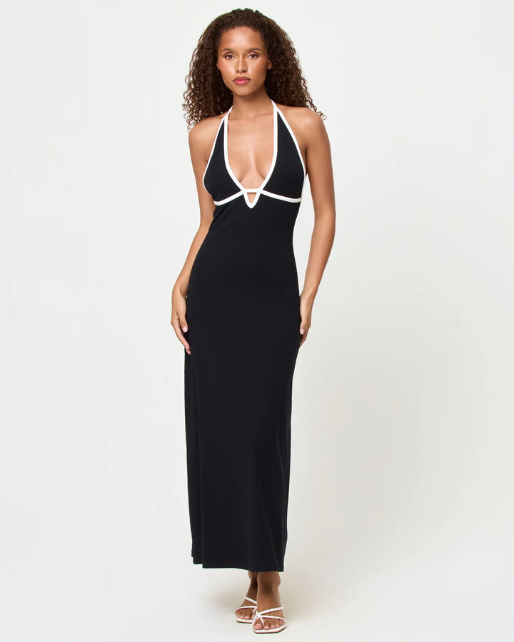L Space Shea Maxi Dress - Black/Cream - Sun Diego Boardshop
