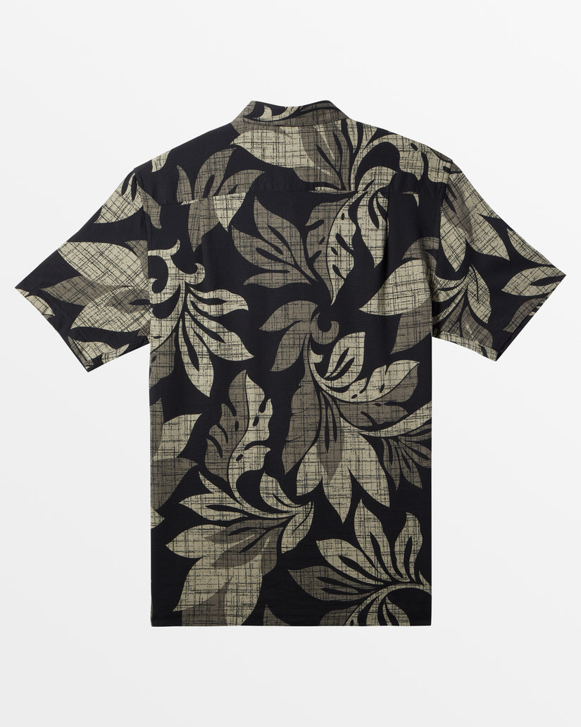 Quiksilver Waterman El Moro Short Sleeve Shirt - BLACK - Sun Diego Boardshop