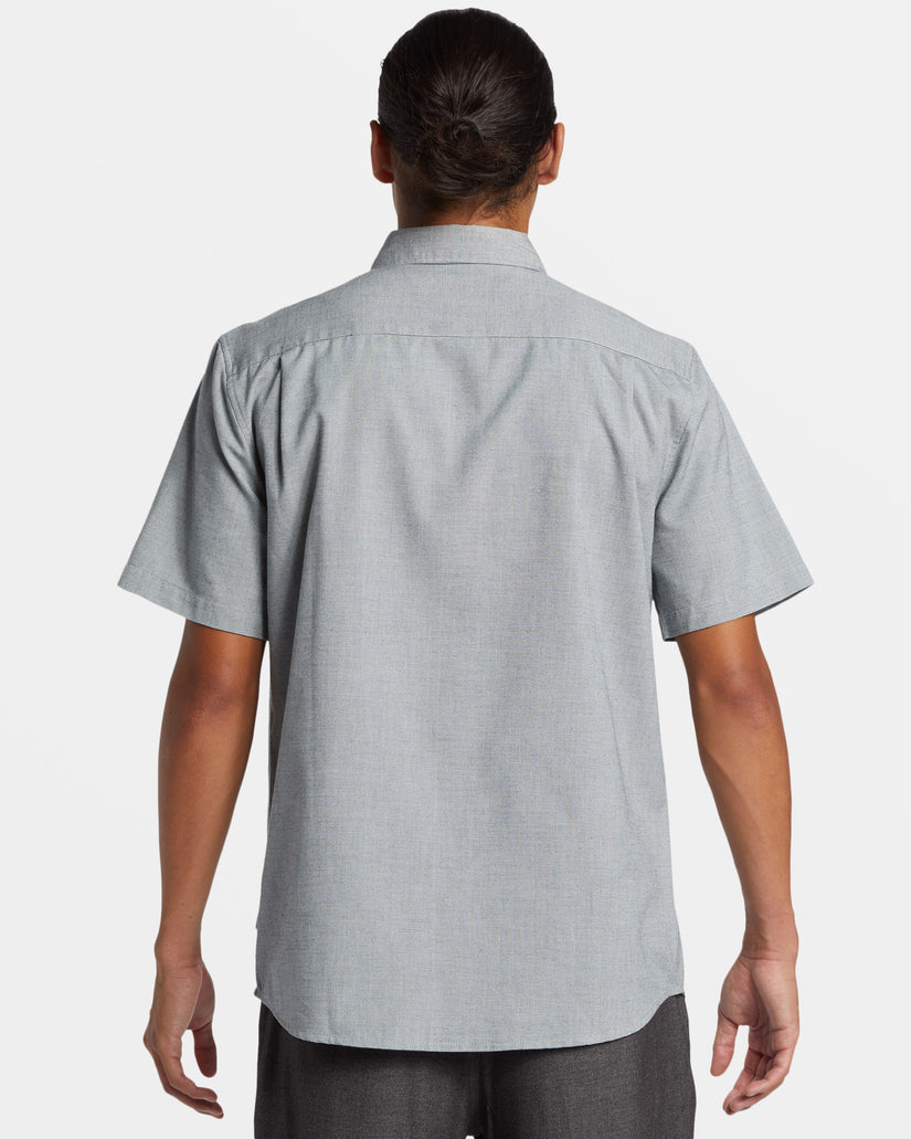 Quiksilver Shoreline Classic Short Sleeve Shirt - WHITE MARBLE HEATHER - Sun Diego Boardshop