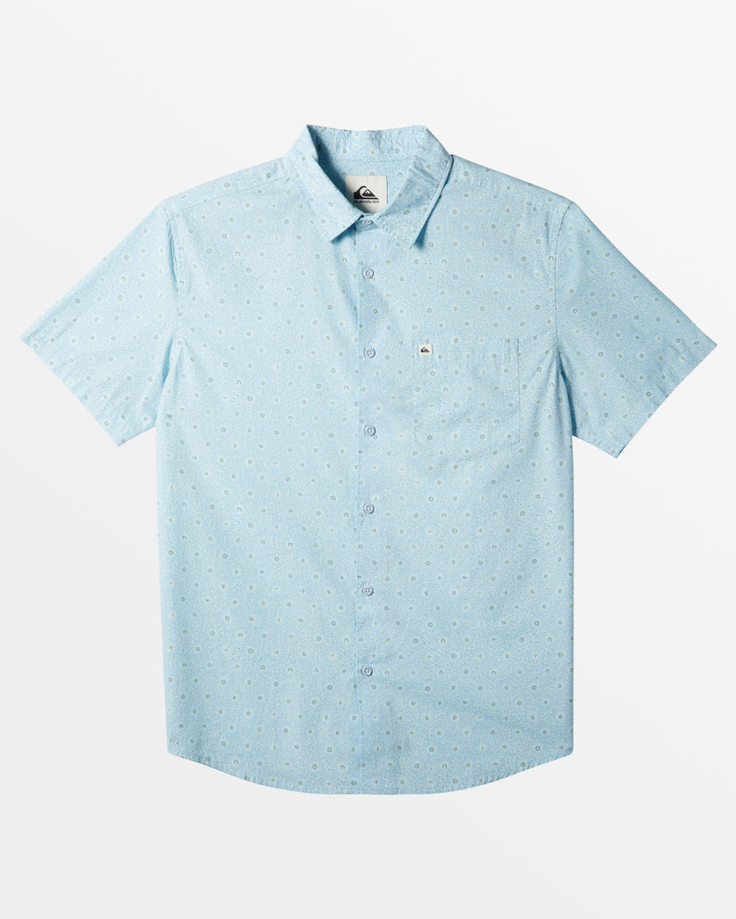 Quiksilver Apero Classic Short Sleeve Shirt - BLUE BELL - Sun Diego Boardshop