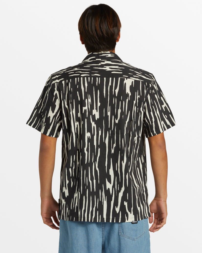 Quiksilver Ripples DNA Island Short Sleeve Shirt - BLACK - Sun Diego Boardshop