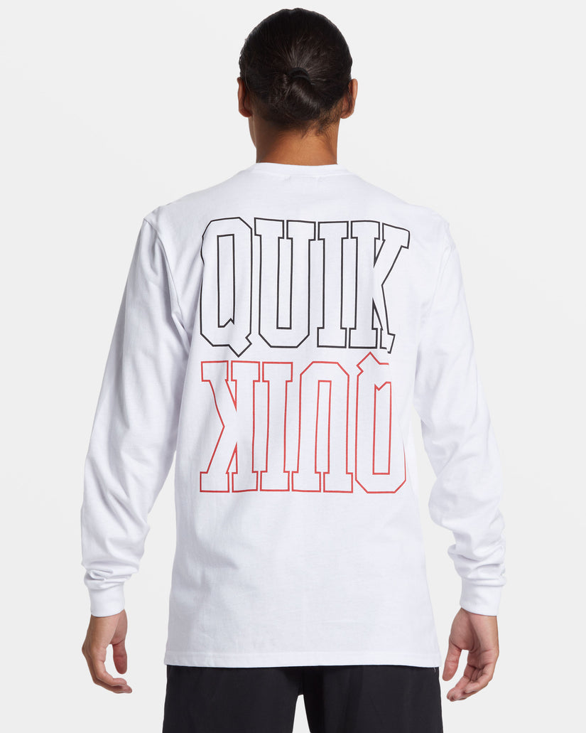 Quiksilver Griff Long Sleeve T-Shirt - WHITE - Sun Diego Boardshop