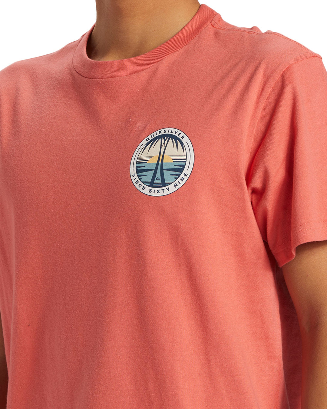 Quiksilver Ca Dos Palms Short Sleeve T-Shirt - SPICED CORAL - Sun Diego Boardshop