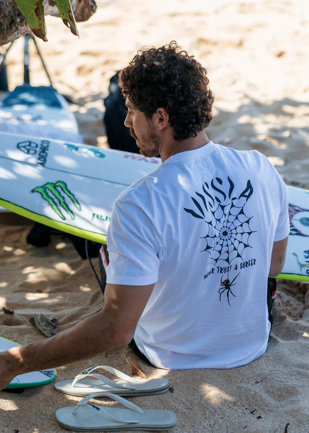 Vissla Men's Arachnid SS Heavyweight Tee - White