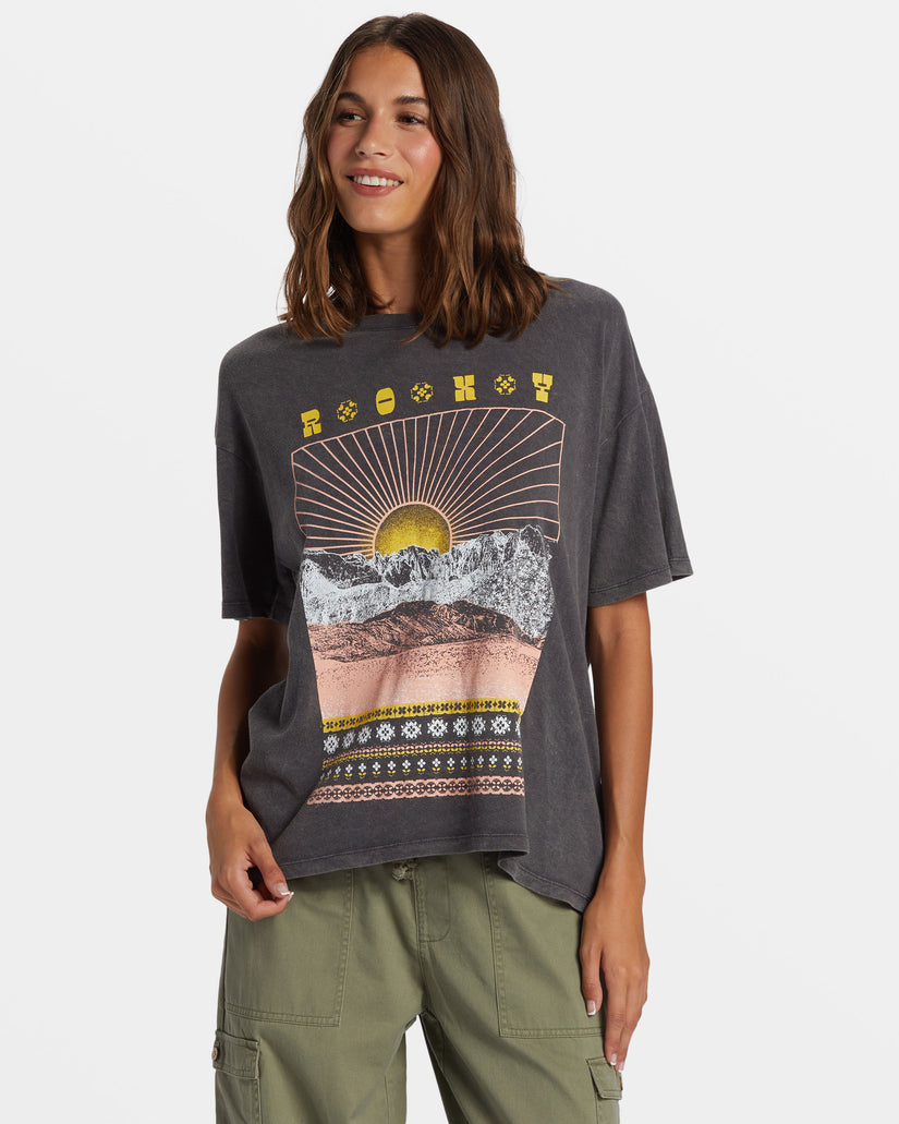 Roxy Paradise Peaks Short Sleeve Oversized T-Shirt - PHANTOM - Sun Diego Boardshop