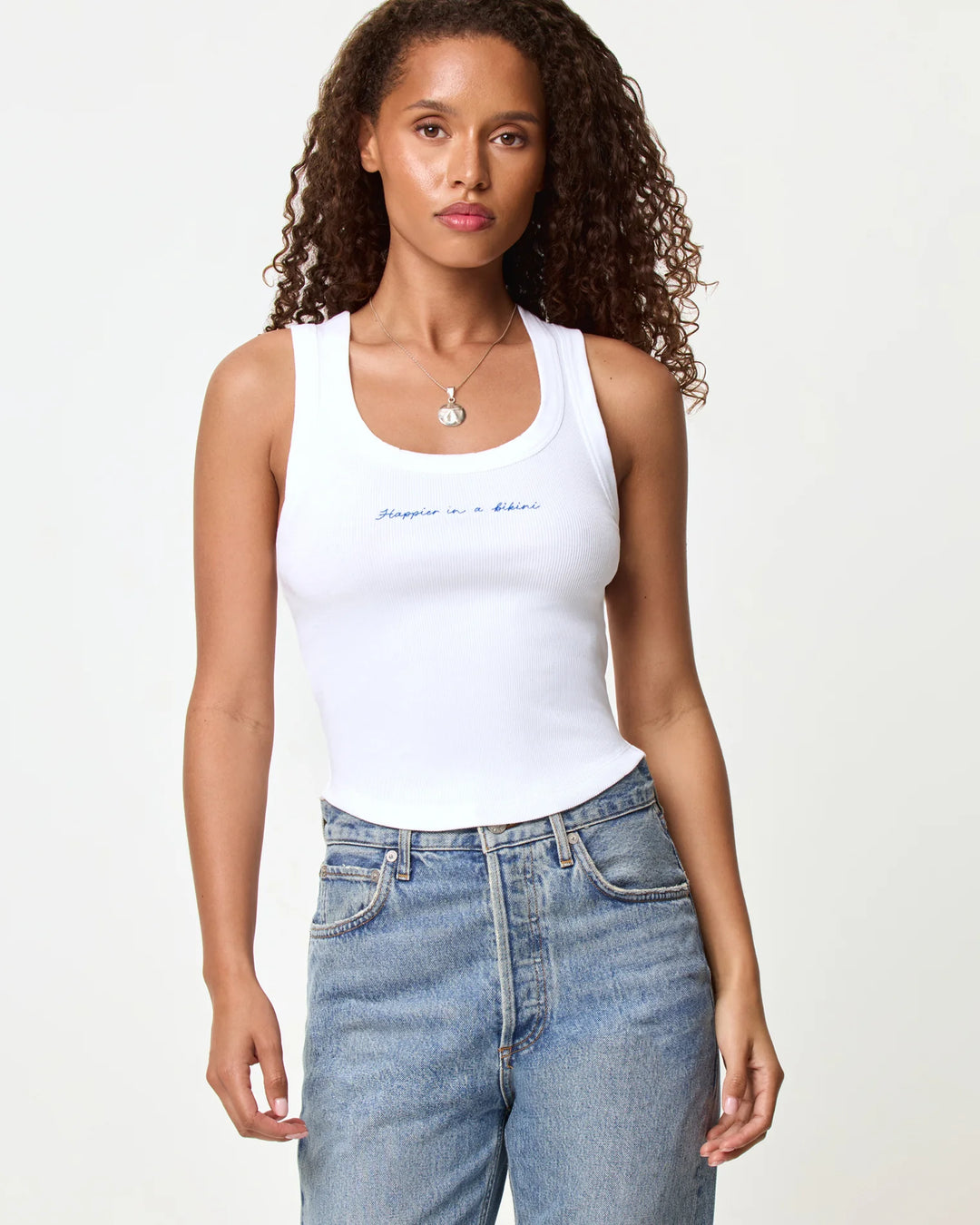 L Space Women's Ash Tank - Happier In A Bikini