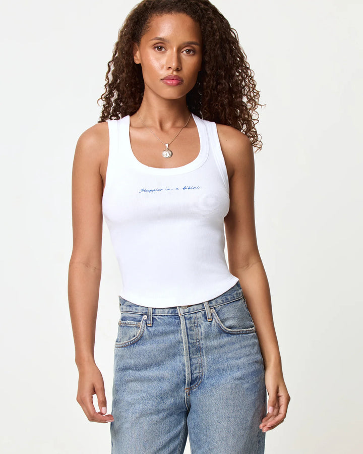 L Space Women's Ash Tank - Happier In A Bikini