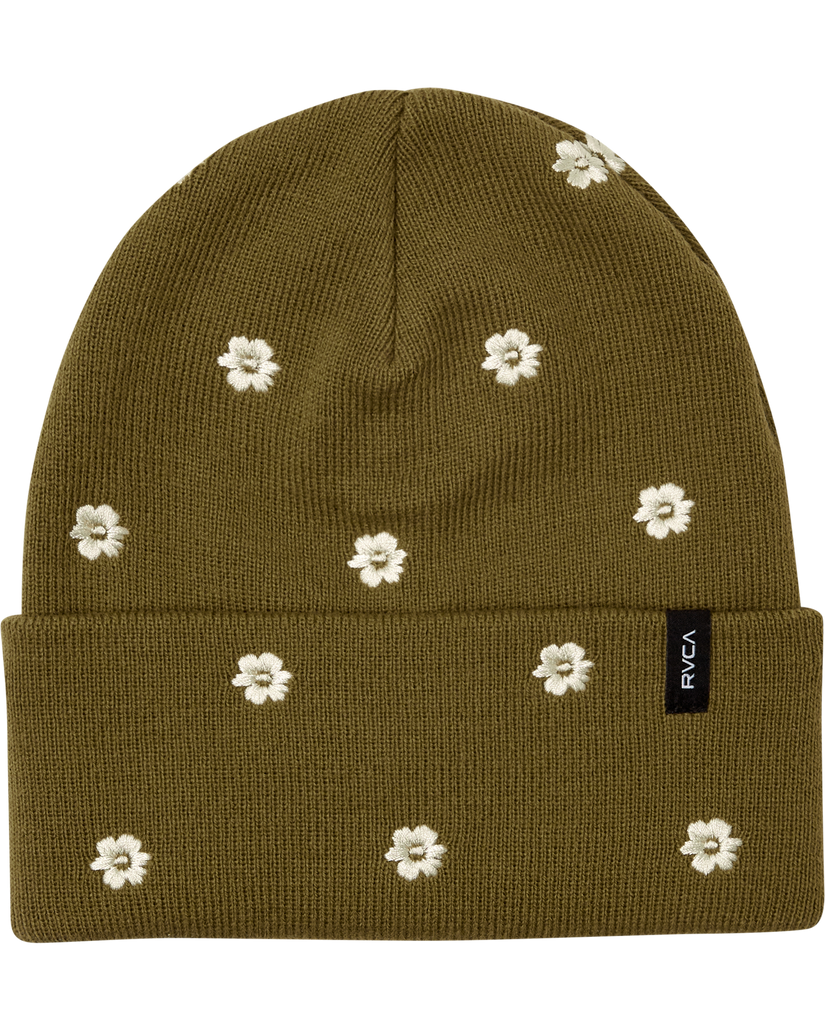 RVCA EMBROIDERED ESSENTIAL BEANIE - ERMINE - Sun Diego Boardshop