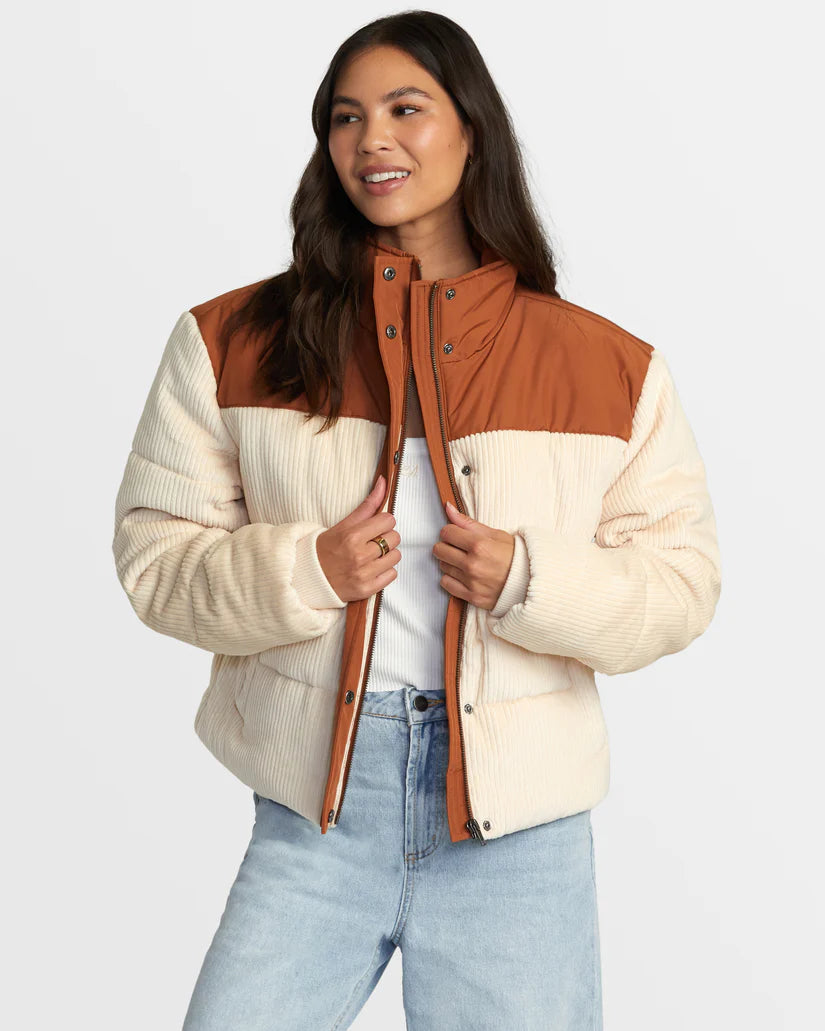 RVCA EEZEH PEAASY PUFFER - MOCHA BISQUE - Sun Diego Boardshop