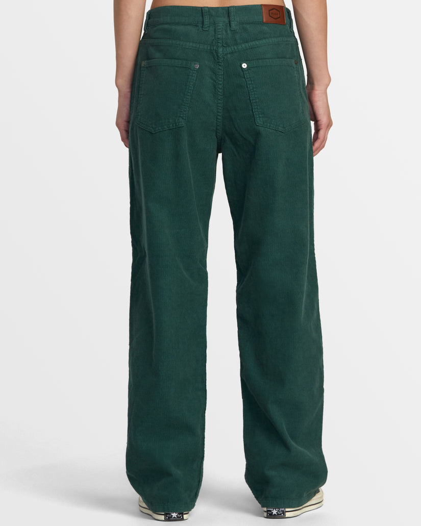 RVCA HERITAGE CORDUROY WIDE LEG PANTS - PINENEEDLE - Sun Diego Boardshop
