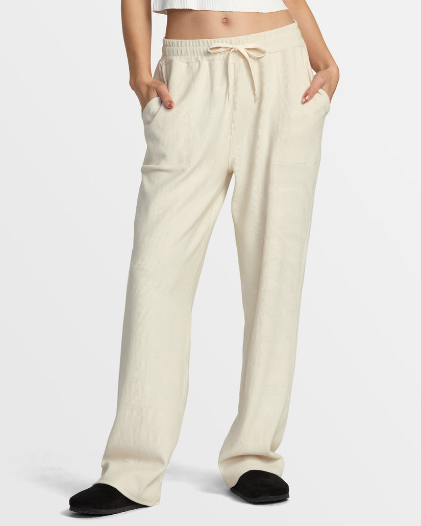 RVCA SOFIE WAFFLE PANT - LATTE - Sun Diego Boardshop