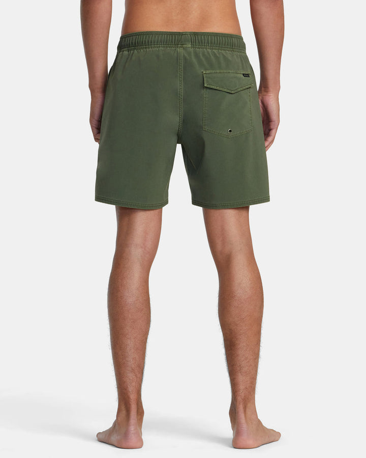 RVCA VA PIGMENT ELASTIC WAIST BOARDSHORTS 17" - OLIVINE - Sun Diego Boardshop