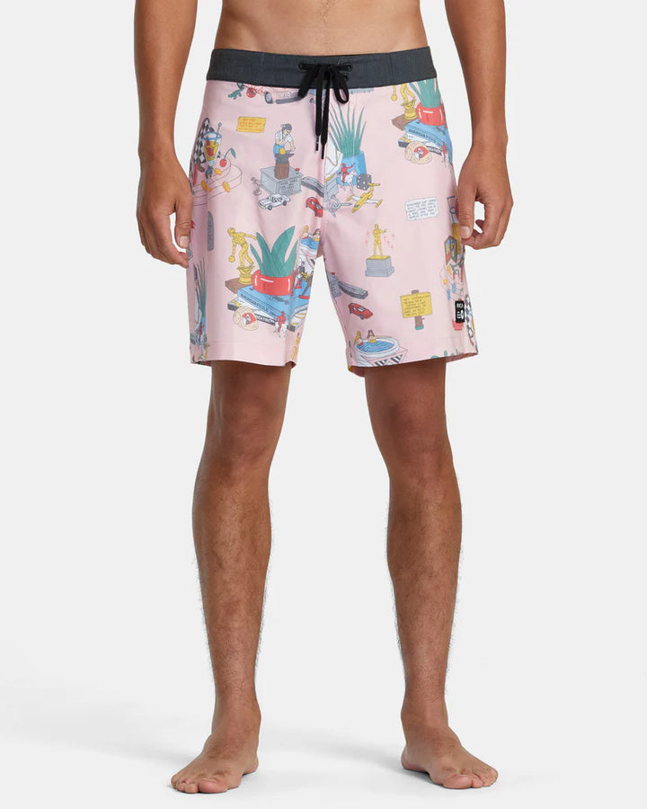 RVCA Luke P Boardshorts 17'' - MULTI PINK - Sun Diego Boardshop