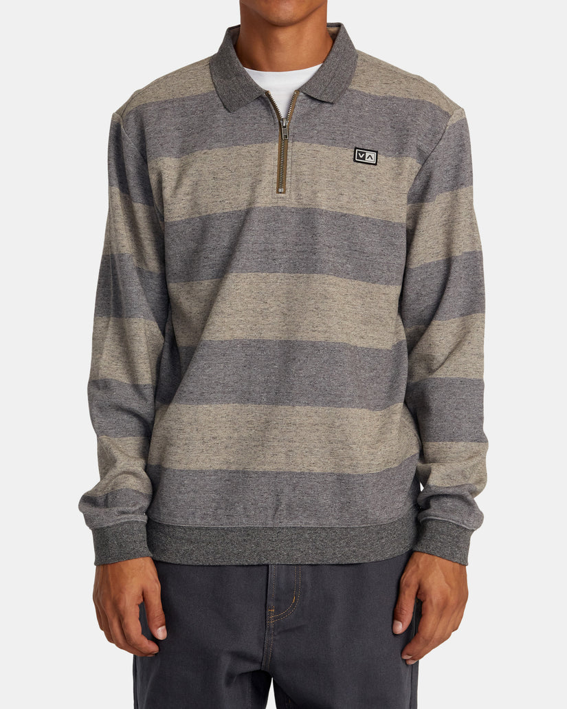 RVCA ERASER HALF ZIP SWEATSHIRT - WOOD - Sun Diego Boardshop