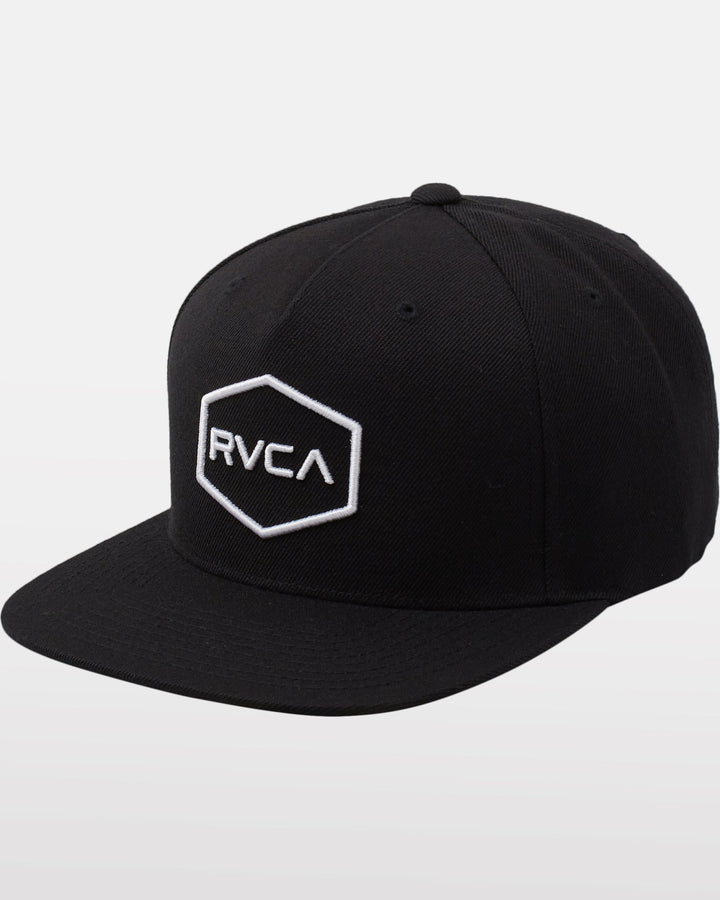 RVCA Commonwealth Snapback Hat - Black/White - Sun Diego Boardshop
