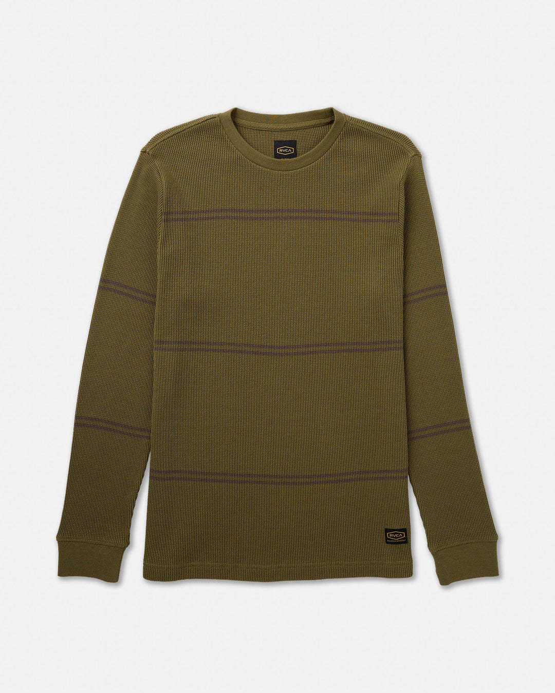 RVCA Dayshift Long Sleeve Stripe Thermal - Olive - Sun Diego Boardshop