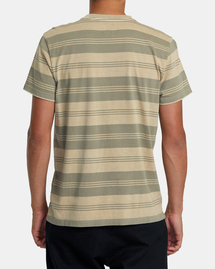 RVCA PTC STRIPE SHORT SLEEVE KNIT - LATTE - Sun Diego Boardshop