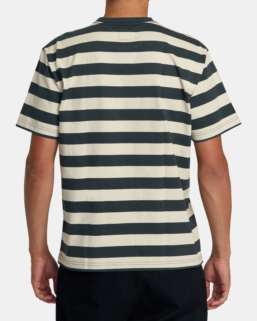 RVCA DAYSHIFT STRIPE T-SHIRT - GARAGE BLUE - Sun Diego Boardshop