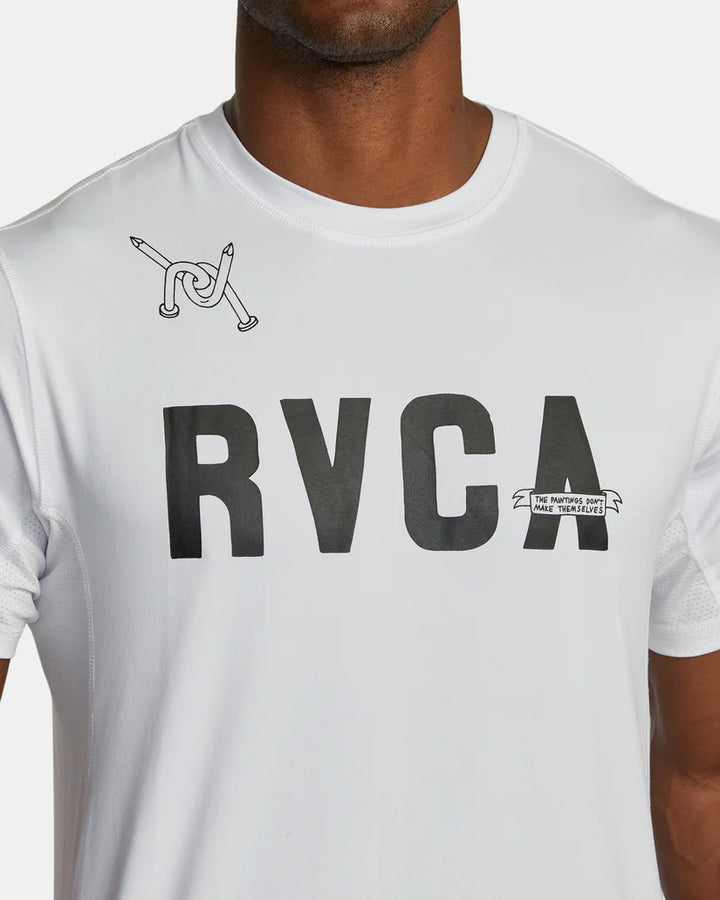 RVCA Luke P Sport Vent T-Shirt - WHITE - Sun Diego Boardshop