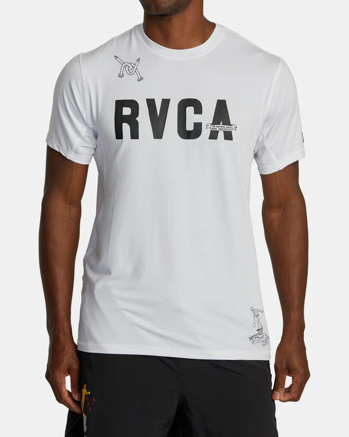 RVCA Luke P Sport Vent T-Shirt - WHITE - Sun Diego Boardshop