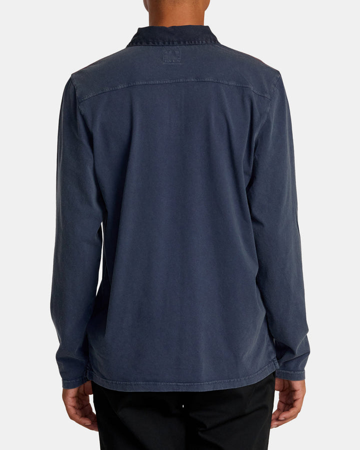 RVCA PTC Polo II Long Sleeve Shirt - MOODY BLUE - Sun Diego Boardshop