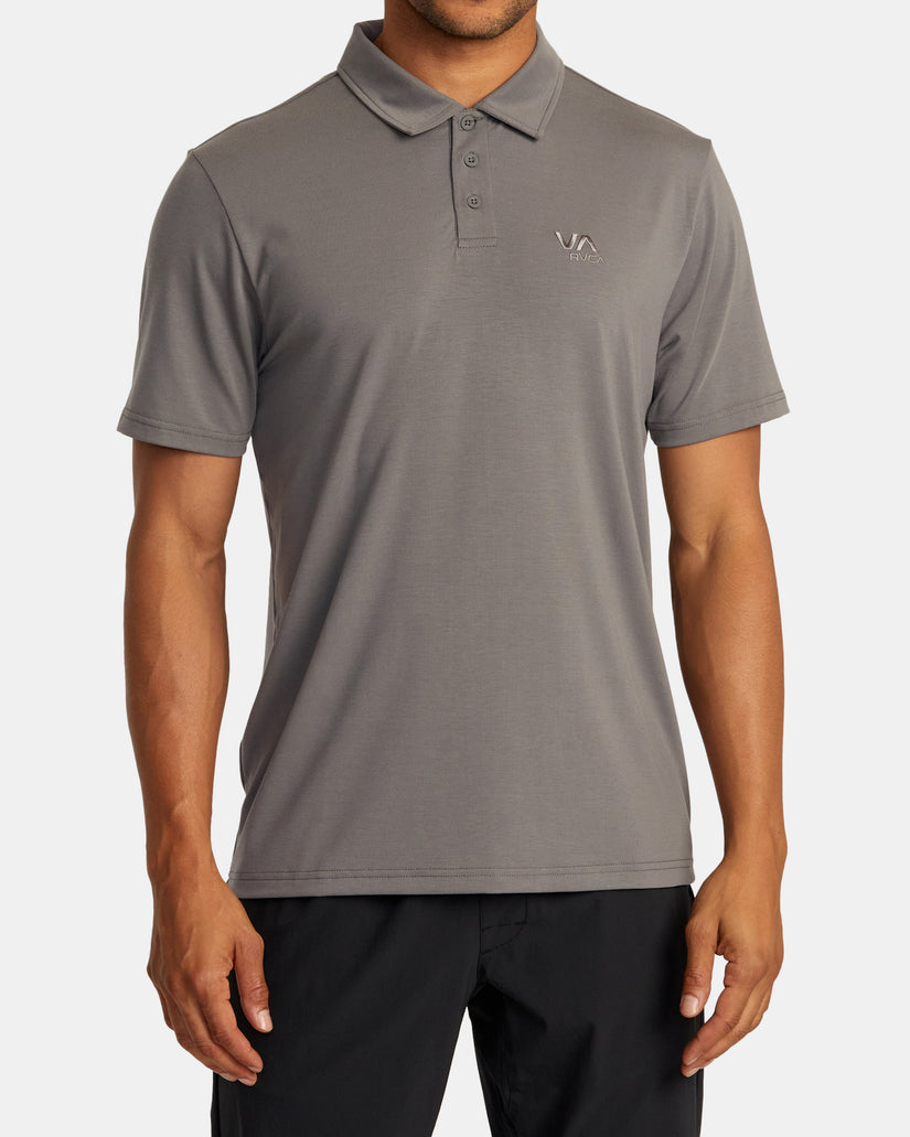 RVCA BALANCE SHORT SLEEVE POLO TEE - GRAPHITE - Sun Diego Boardshop