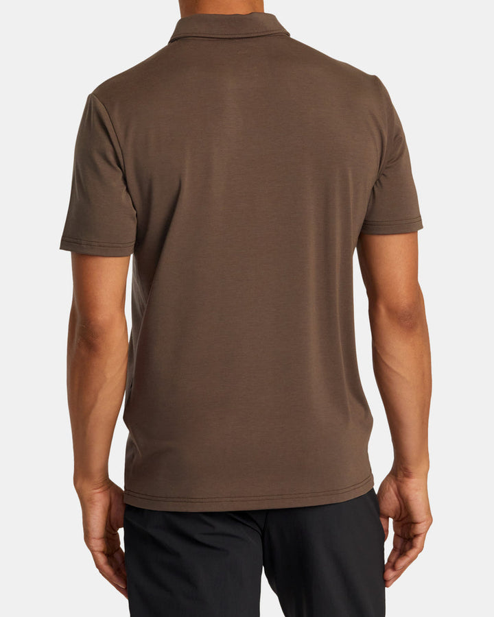 RVCA BALANCE SHORT SLEEVE POLO TEE - MOCHA - Sun Diego Boardshop