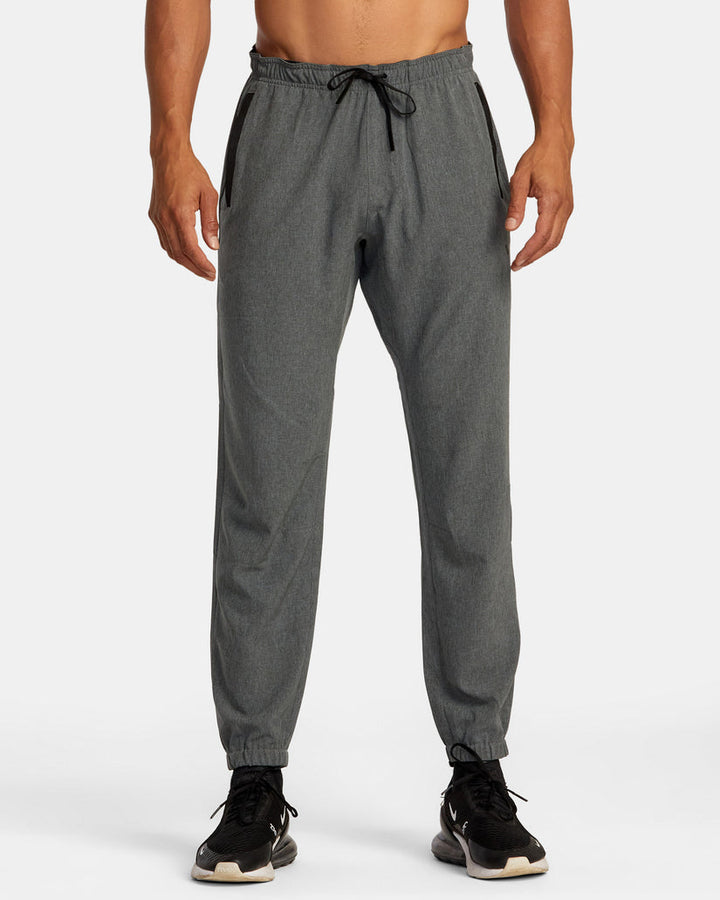 RVCA YOGGER TRACK PANTS II - CHARCOAL HEATHER - Sun Diego Boardshop