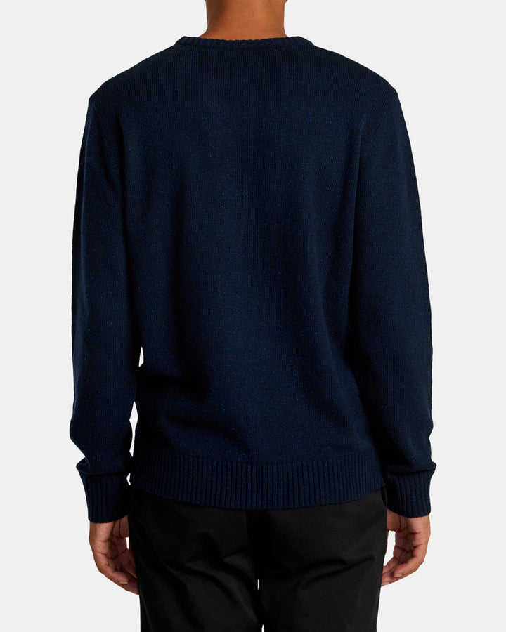 RVCA ALAMEDA CREW NECK SWEATER - NAVY - Sun Diego Boardshop