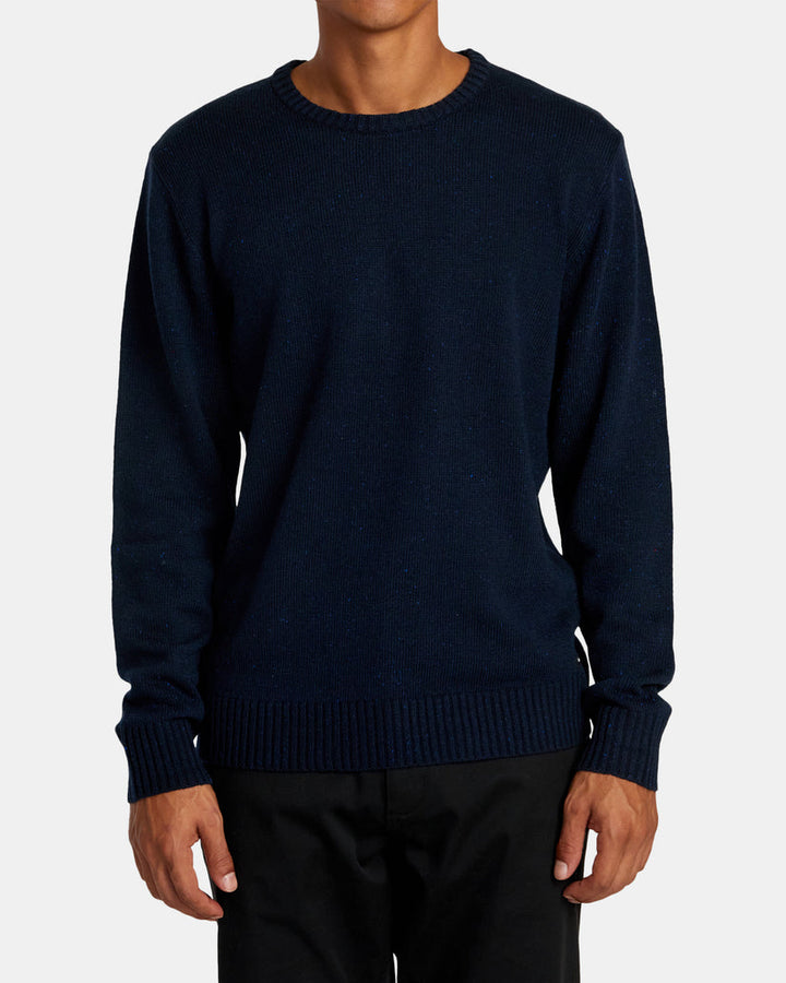 RVCA ALAMEDA CREW NECK SWEATER - NAVY - Sun Diego Boardshop