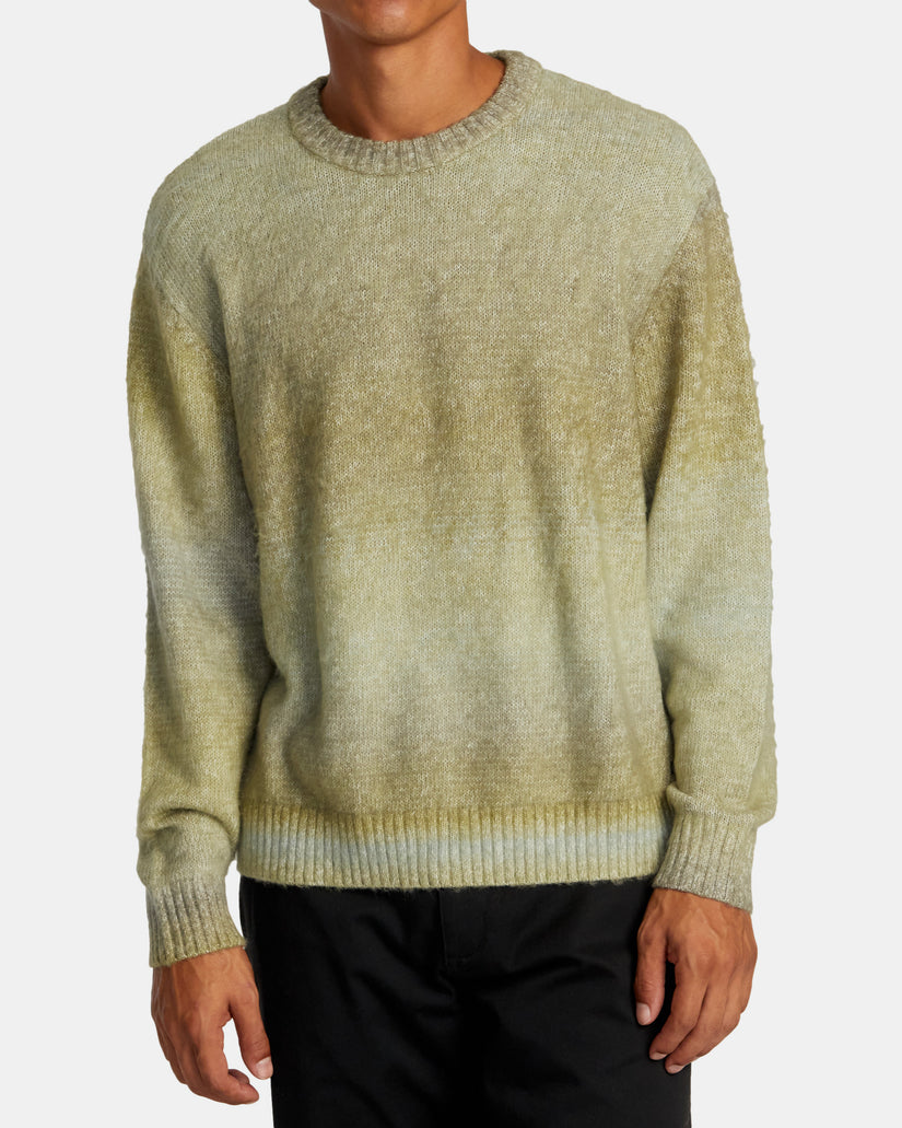 RVCA INO FAUXHAIR SWEATER - GREEN OMBRE - Sun Diego Boardshop