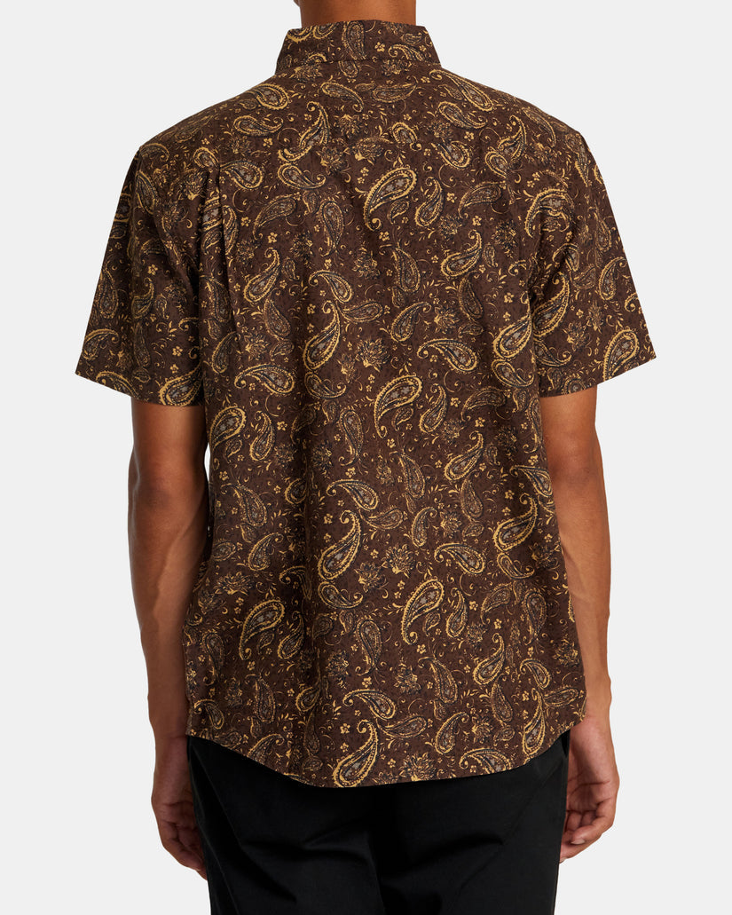 RVCA RVGAZI SHORT SLEEVE SHIRT - CHOCOLATE - Sun Diego Boardshop