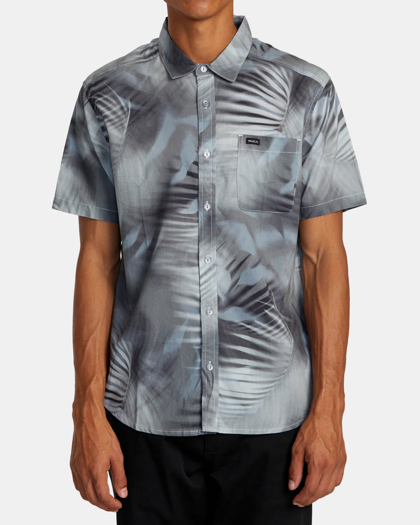 RVCA Spray Palm Short Sleeve Shirt - BLUE HAZE - Sun Diego Boardshop