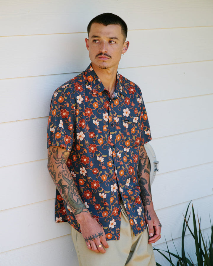 RVCA ANYTIME SHORT SLEEVE SHIRT - DUCK BLUE - Sun Diego Boardshop