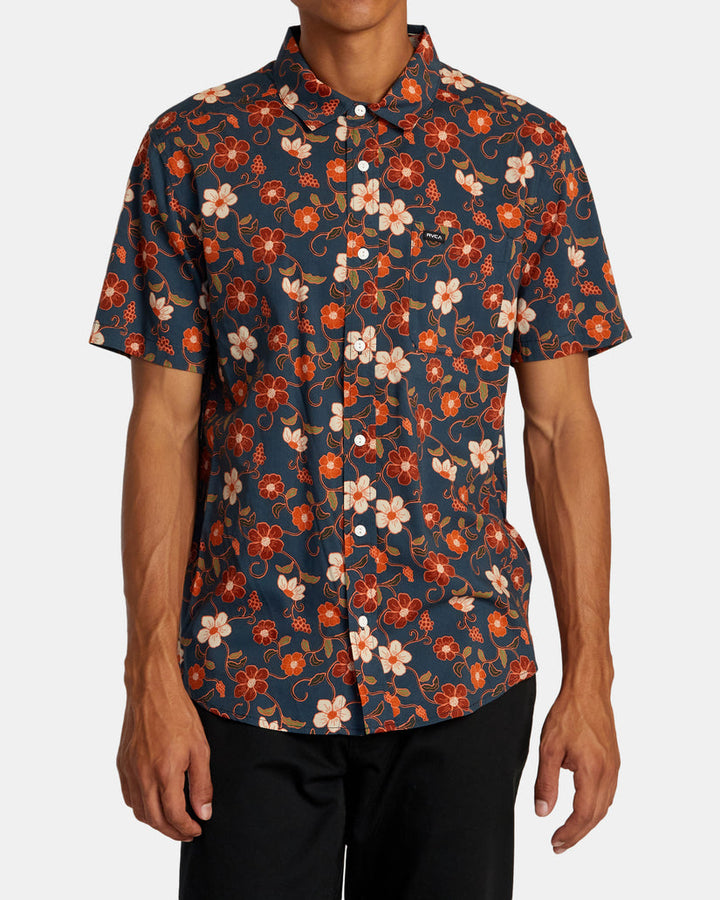 RVCA ANYTIME SHORT SLEEVE SHIRT - DUCK BLUE - Sun Diego Boardshop