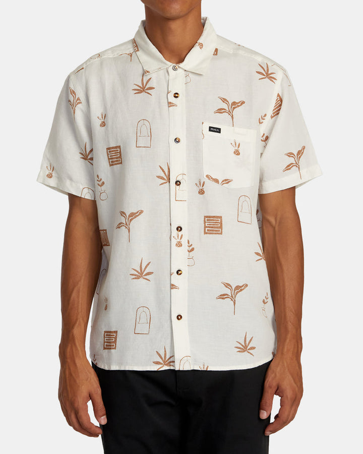 RVCA ARTIFACTS SHORT SLEEVE SHIRT - ECRU - Sun Diego Boardshop