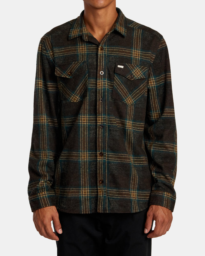 RVCA VACANCY LONG SLEEVE TOP - CHOCOLATE - Sun Diego Boardshop