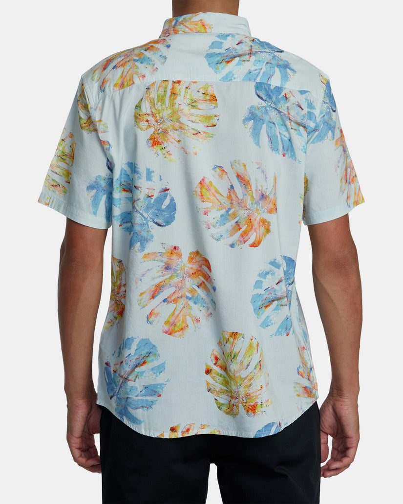 RVCA OBLOW HAWAII SHORT SLEEVE WOVEN SHIRT - LIGHT BLUE - Sun Diego Boardshop