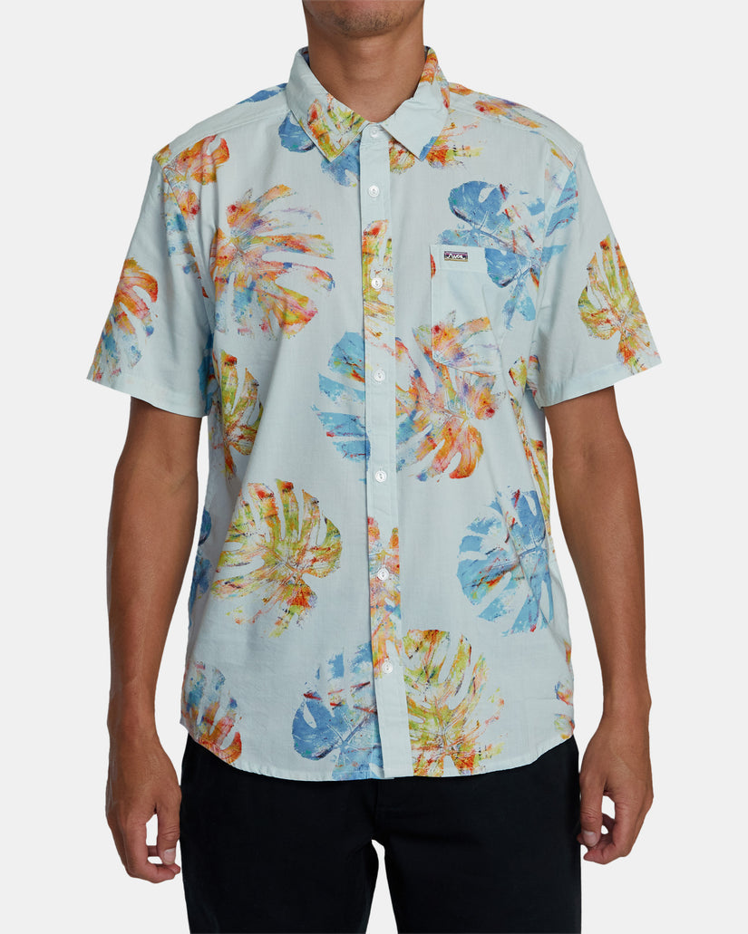 RVCA OBLOW HAWAII SHORT SLEEVE WOVEN SHIRT - LIGHT BLUE - Sun Diego Boardshop