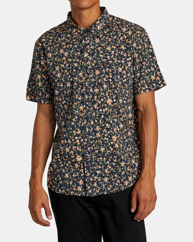 RVCA BOTANICAL SHORT SLEEVE SHIRT - NAVY MARINE - Sun Diego Boardshop