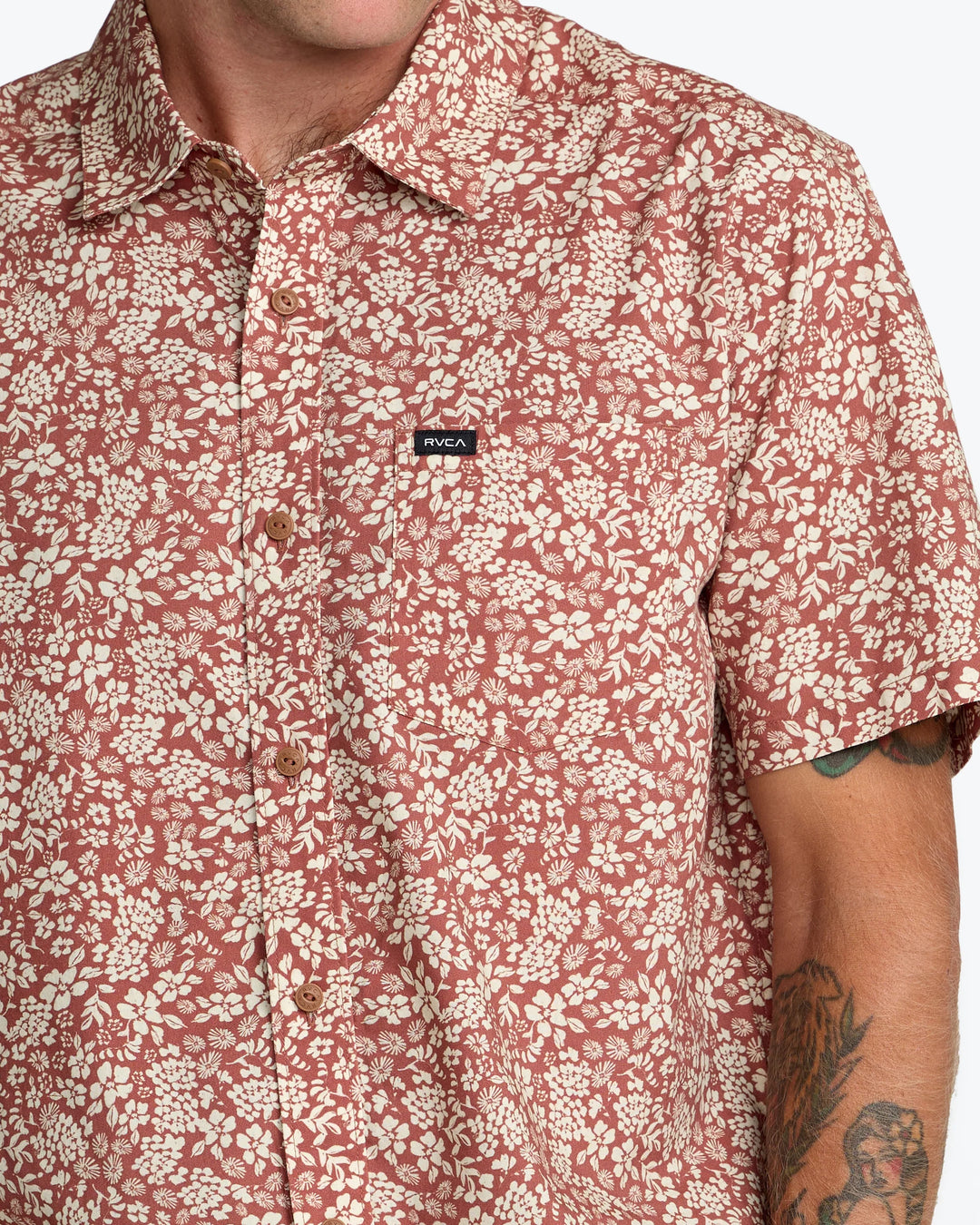 RVCA Botanical Short Sleeve Shirt - Rawhide - Sun Diego Boardshop