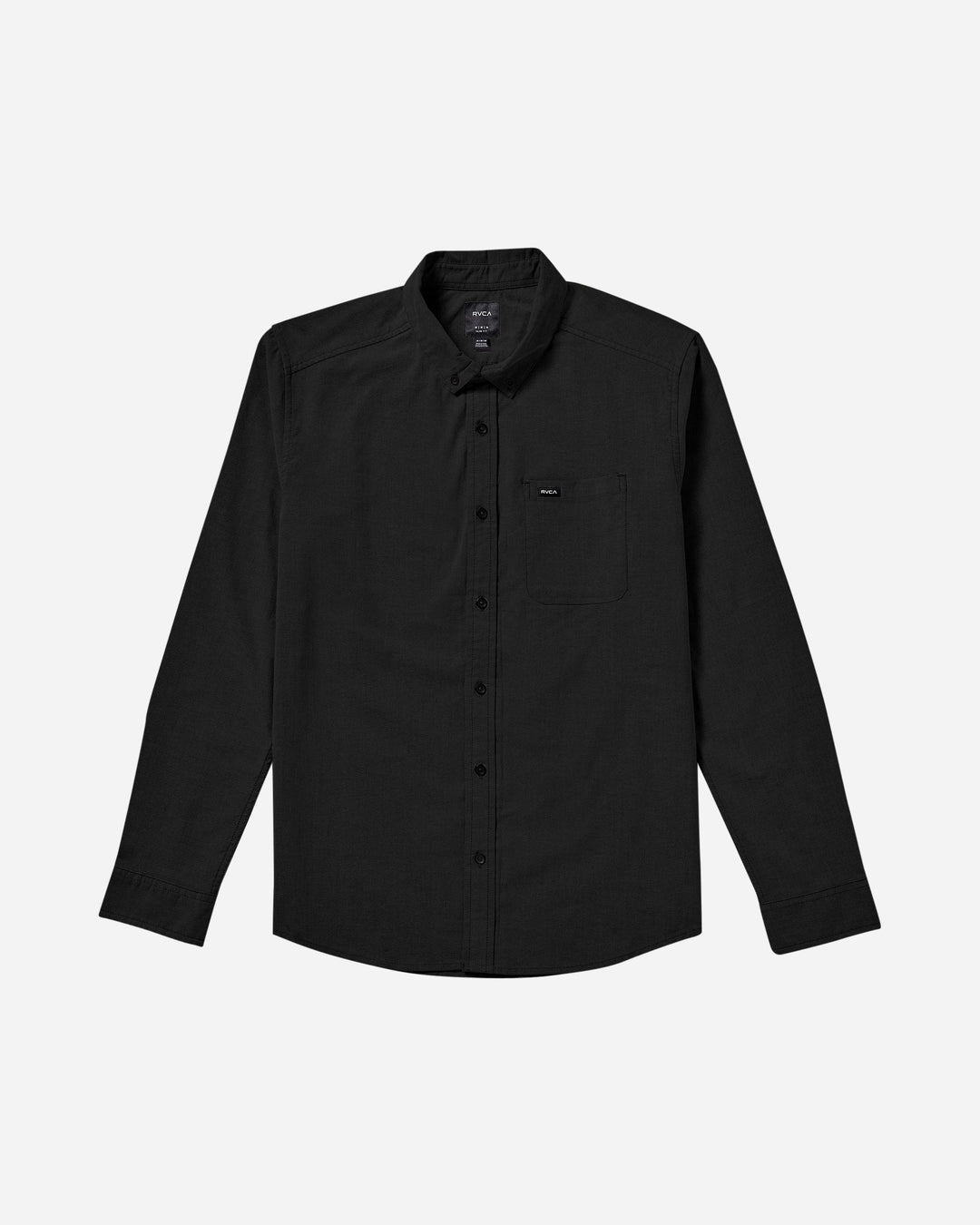 RVCA Men's That'll Do Stretch Long Sleeve Shirt - Black - Sun Diego Boardshop