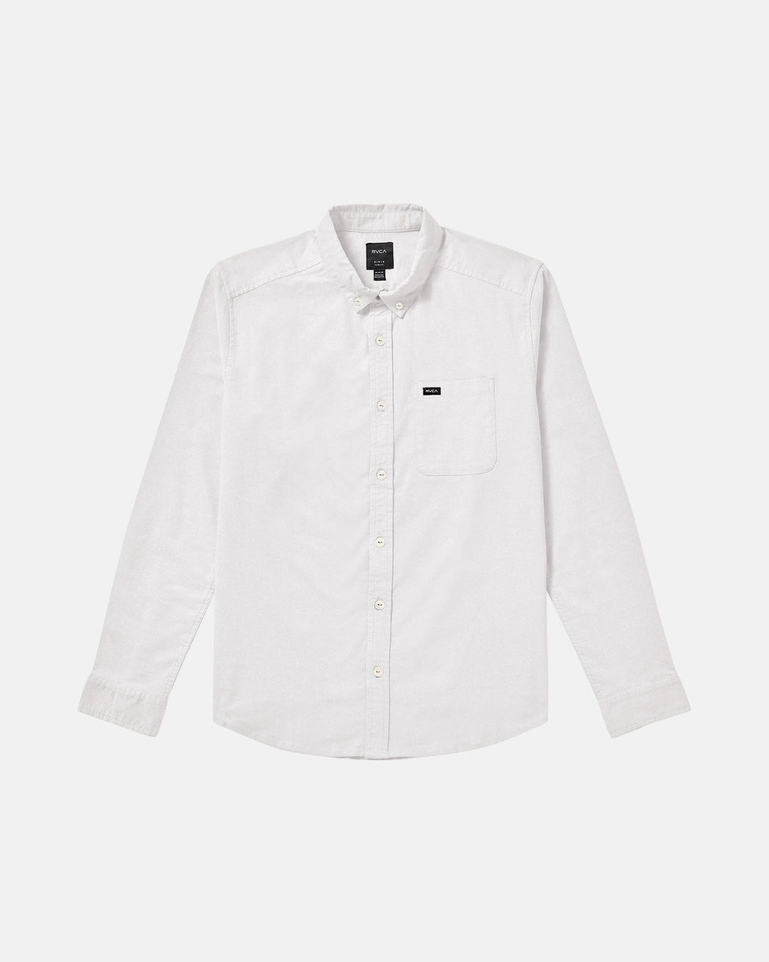 RVCA Men's That'll Do Stretch Long Sleeve Shirt - White - Sun Diego Boardshop