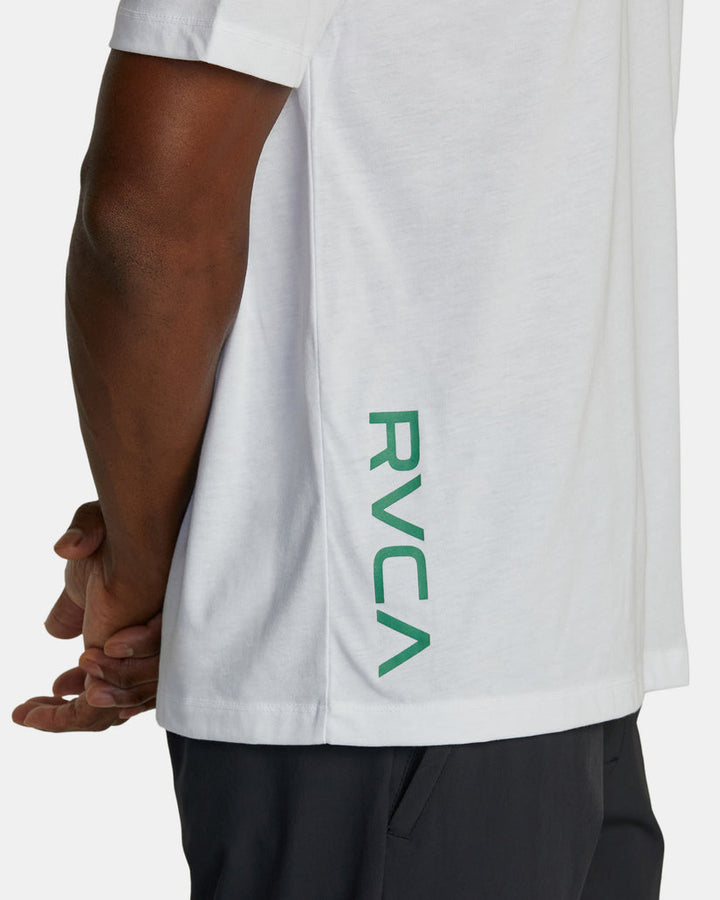 RVCA 2X TEE - WHITE/GRASS/GREEN - Sun Diego Boardshop