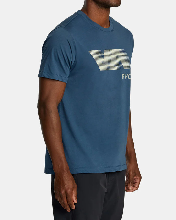 RVCA VA BLUR TEE - PETROL BLUE - Sun Diego Boardshop