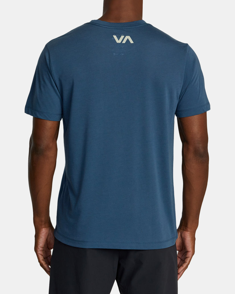 RVCA VA BLUR TEE - PETROL BLUE - Sun Diego Boardshop