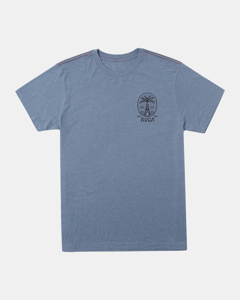 RVCA CLIFF SHORE T-SHIRT - INDUSTRIAL BLUE - Sun Diego Boardshop