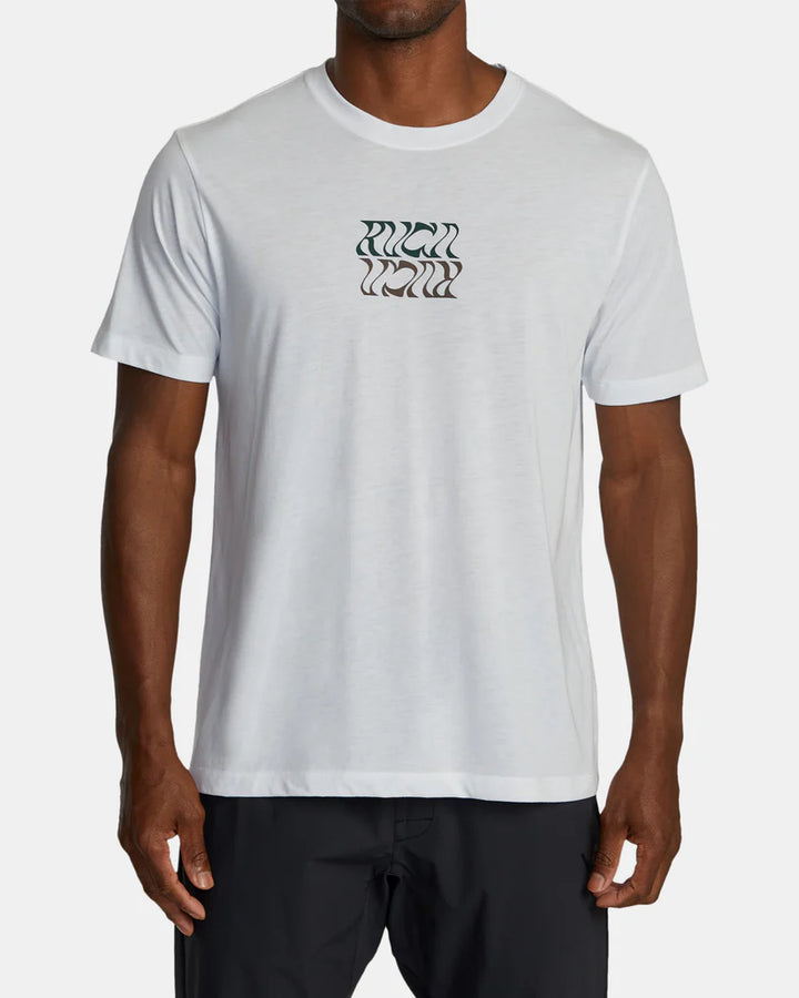 RVCA FLIP FLOW SPORT TECH T-SHIRT - WHITE - Sun Diego Boardshop